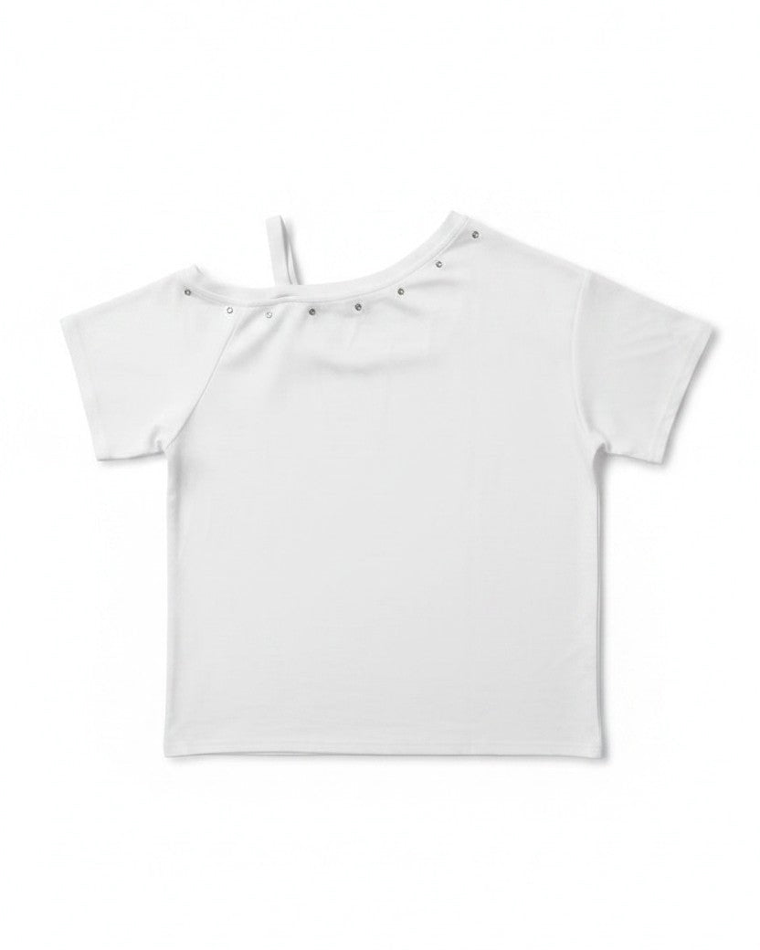 ベルトワンショルダーグランジTシャツ